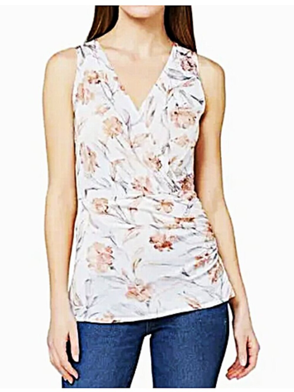 White House Black Market 2 Pc Floral Tank Top Set size L